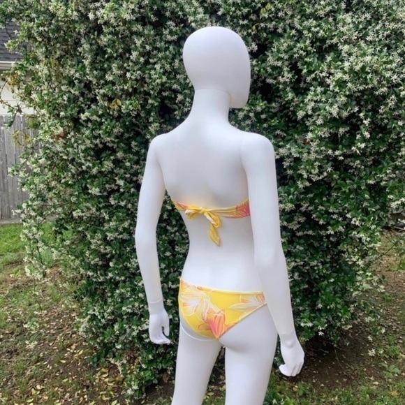💋NWT SISSTREVOLUTION 2 Piece Floral Print Bandeau Hipster Bikini Size XS - Picture 4 of 10